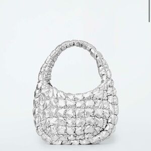 COS Quilted Mini Bag NWT Silver